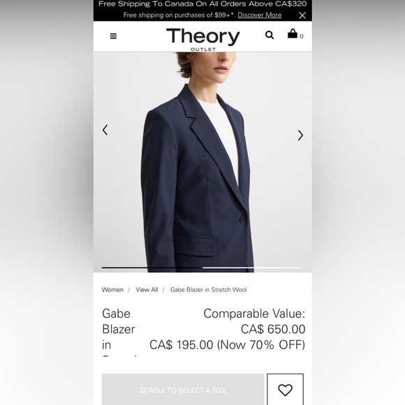 Theory Wool Gabe B Blazer NWOT - Picture 10 of 10